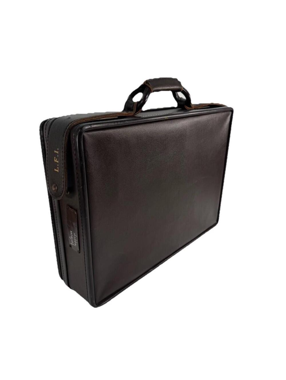 Hartman Vintage Keylock Briefcase Brown Leather w/ 2 keys Executive Lawyer